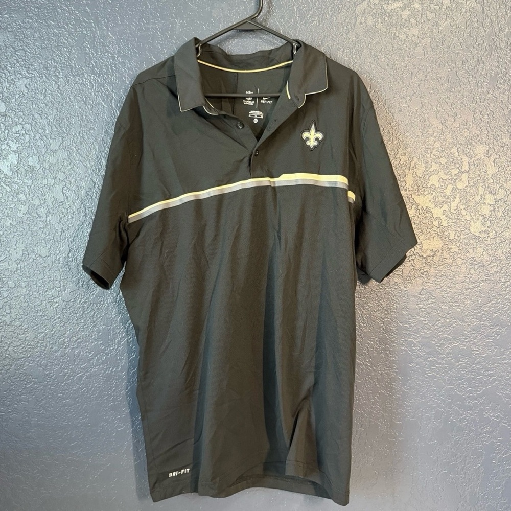 Nike NFL On Field Dri-Fit Polo Shirt New Orleans Saints XL Extra Large Dri Fit